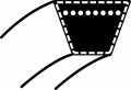 Řemen klinový MTD Mastercut 96, LF 125, LF 150 - Deck F 36" / 96 cm Kevlar  (12,7 x 1968,5) (754-04062)